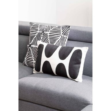 Bosie Ozella Black And White Square Embroidered Cushion - Image 11