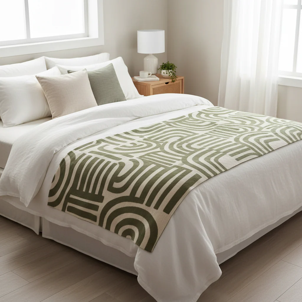 Bosie Ozella Natural And Green Throw - Image 4