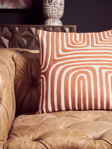 Bosie Ozella Rust And White Cushion - Image 8