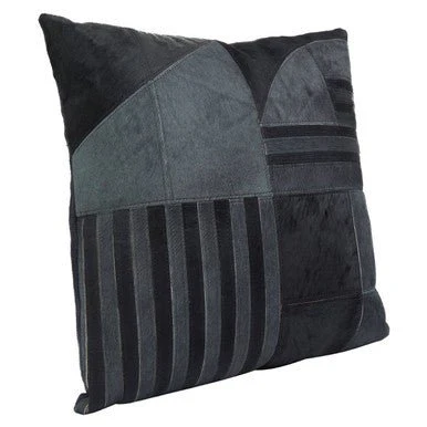 Bosie Safira Black And Grey Hair on Leather Cushion - Image 7