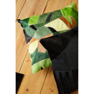 Bosie Safira Black And Grey Hair on Leather Cushion - Image 9