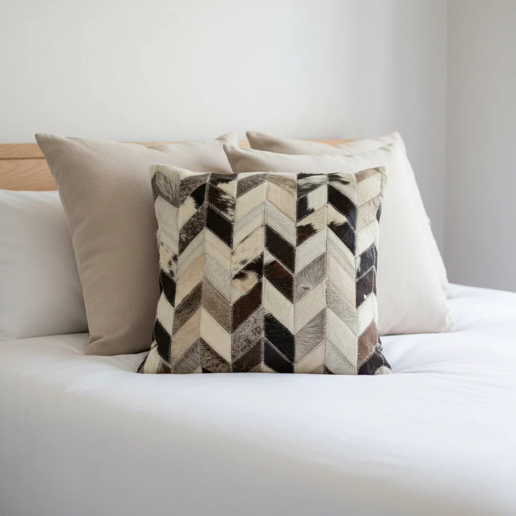 Bosie Safira Black And White Patchwork Cushion Cover - Image 3