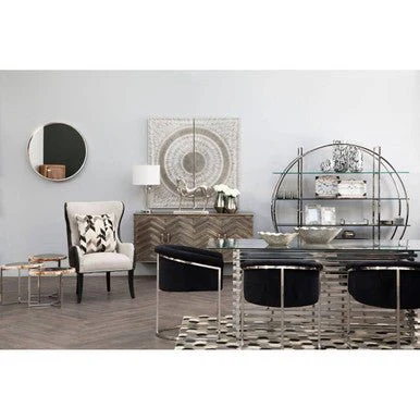 Bosie Safira Large Hair on Leather Hexagon Patchwork Rug - Image 6