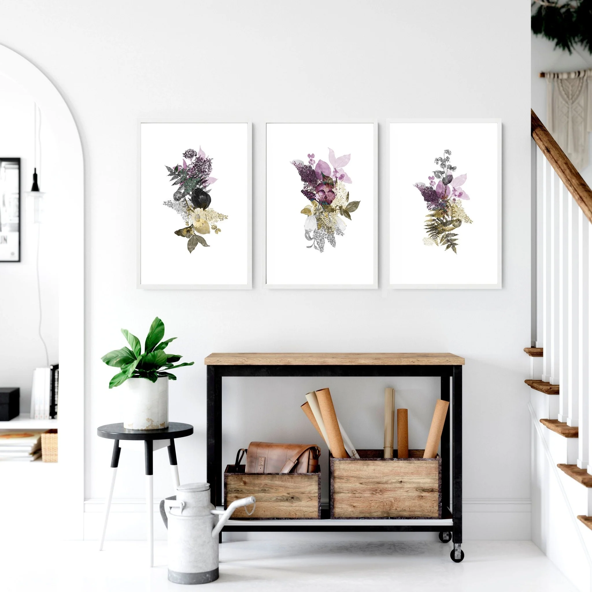 Art for kitchen walls | set of 3 Botanical Art prints - Image 2