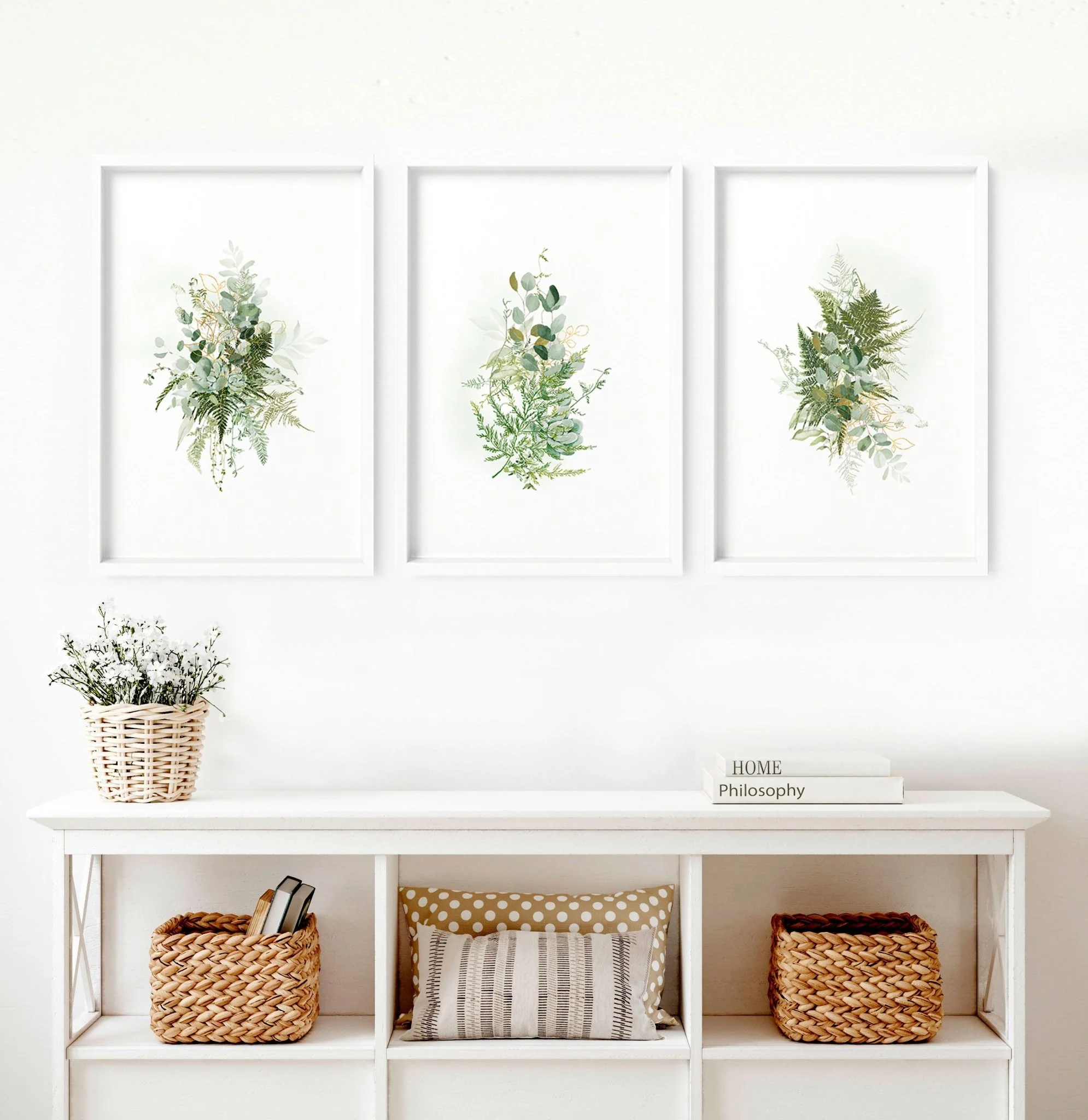 Botanical art prints | set of 3 wall art for living room - Image 3