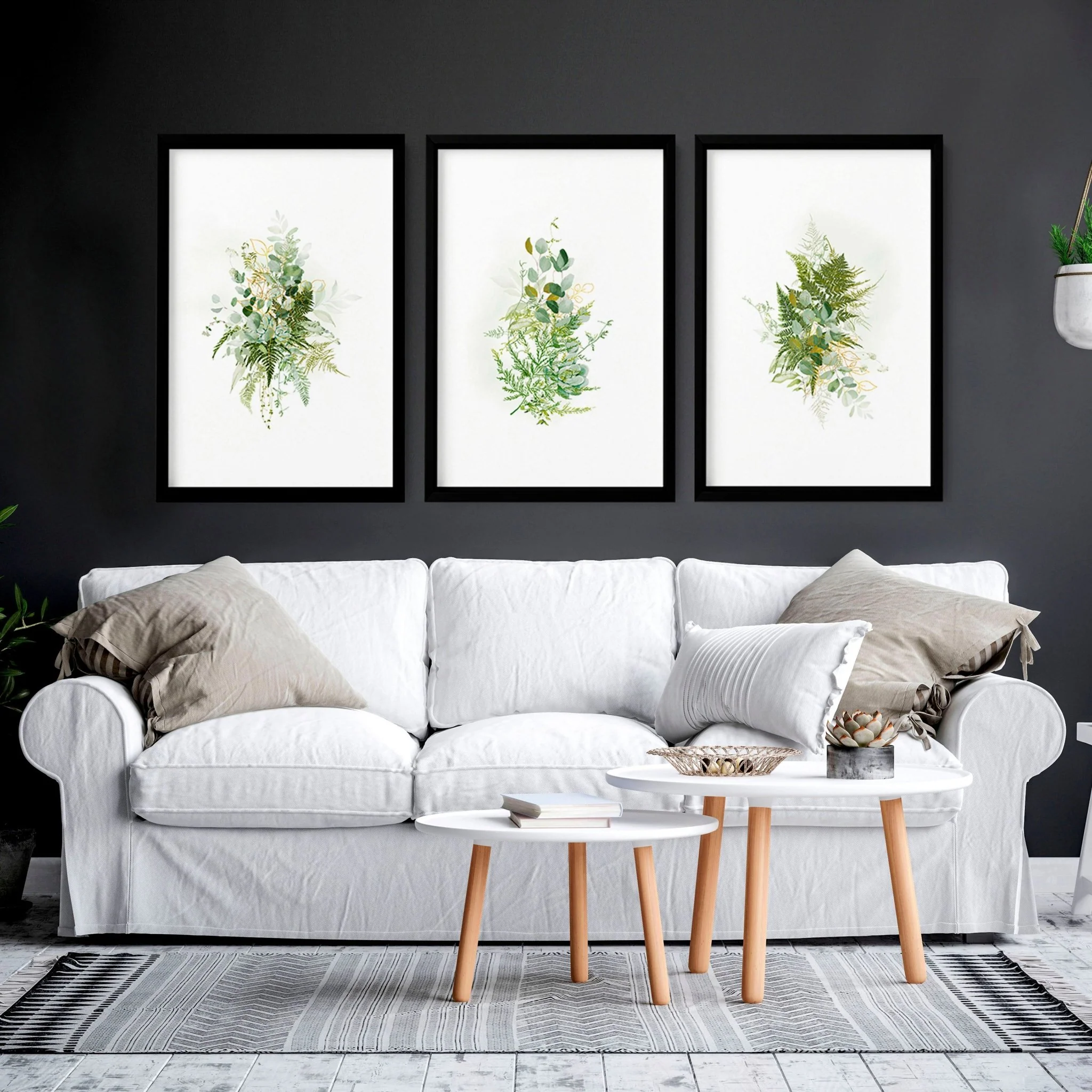 Botanical art prints | set of 3 wall art for living room - Image 7