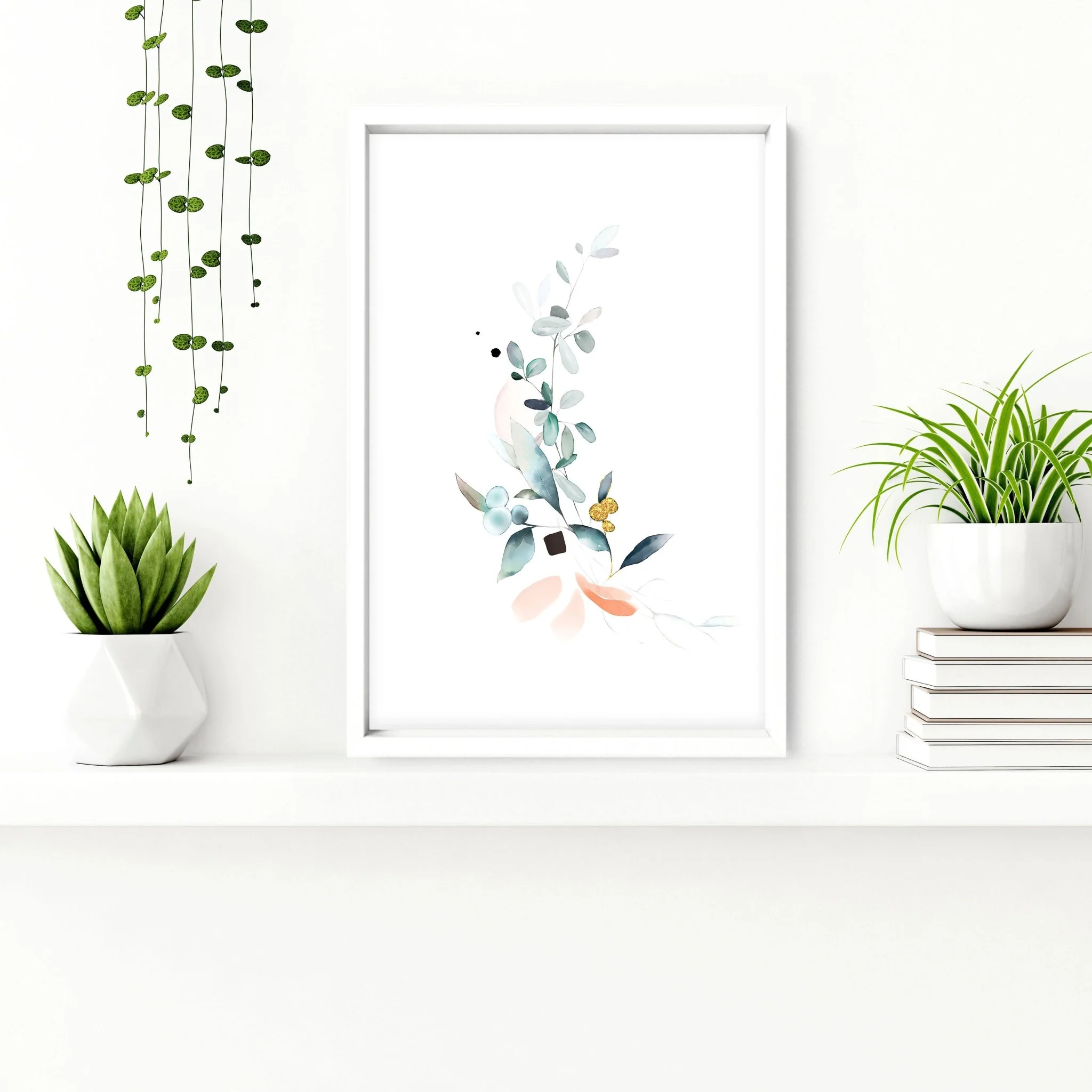 Bathroom wall decor UK | Set of 3 Botanical art prints - Image 6