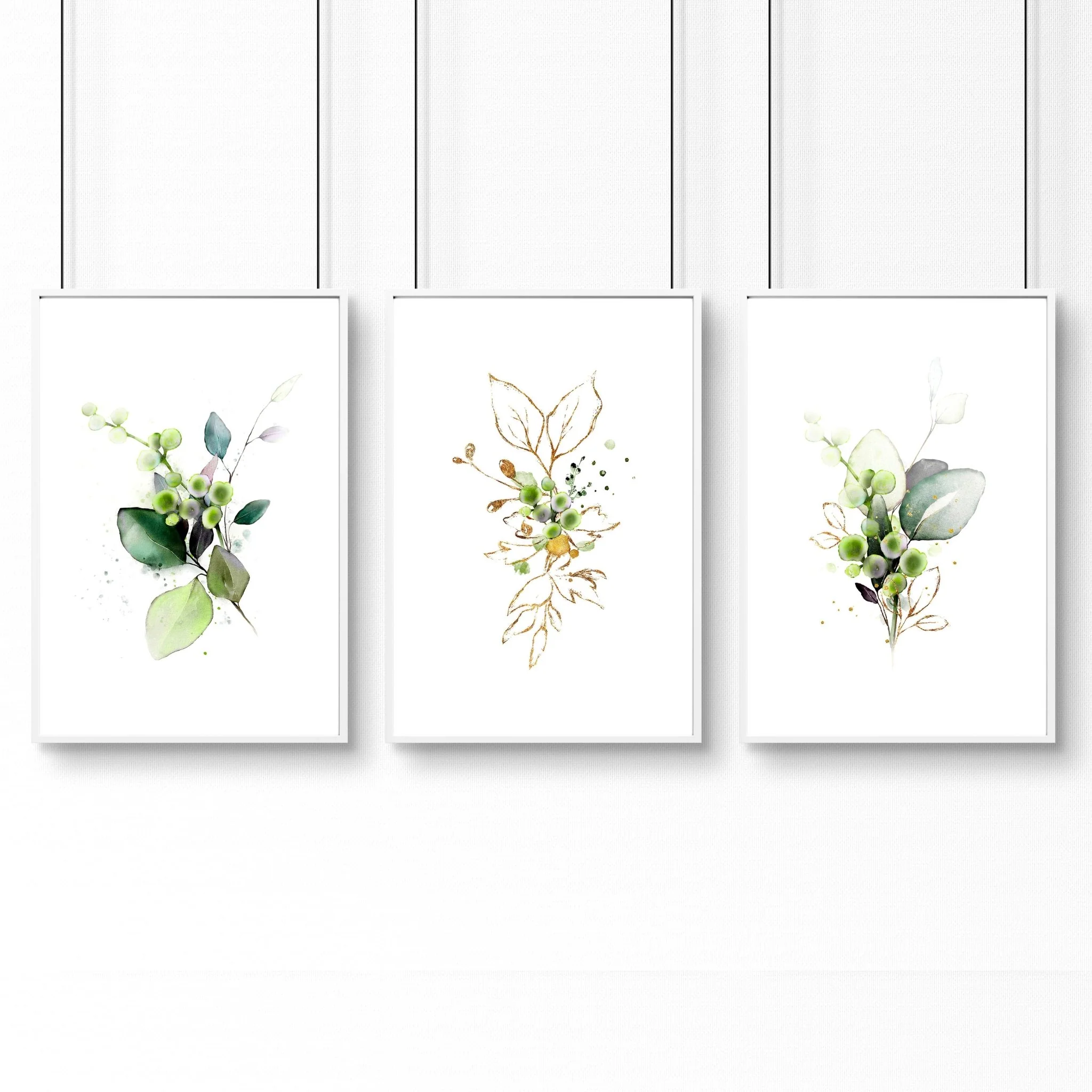 Botanical print framed | set of 3 wall art for home office decor - Image 10