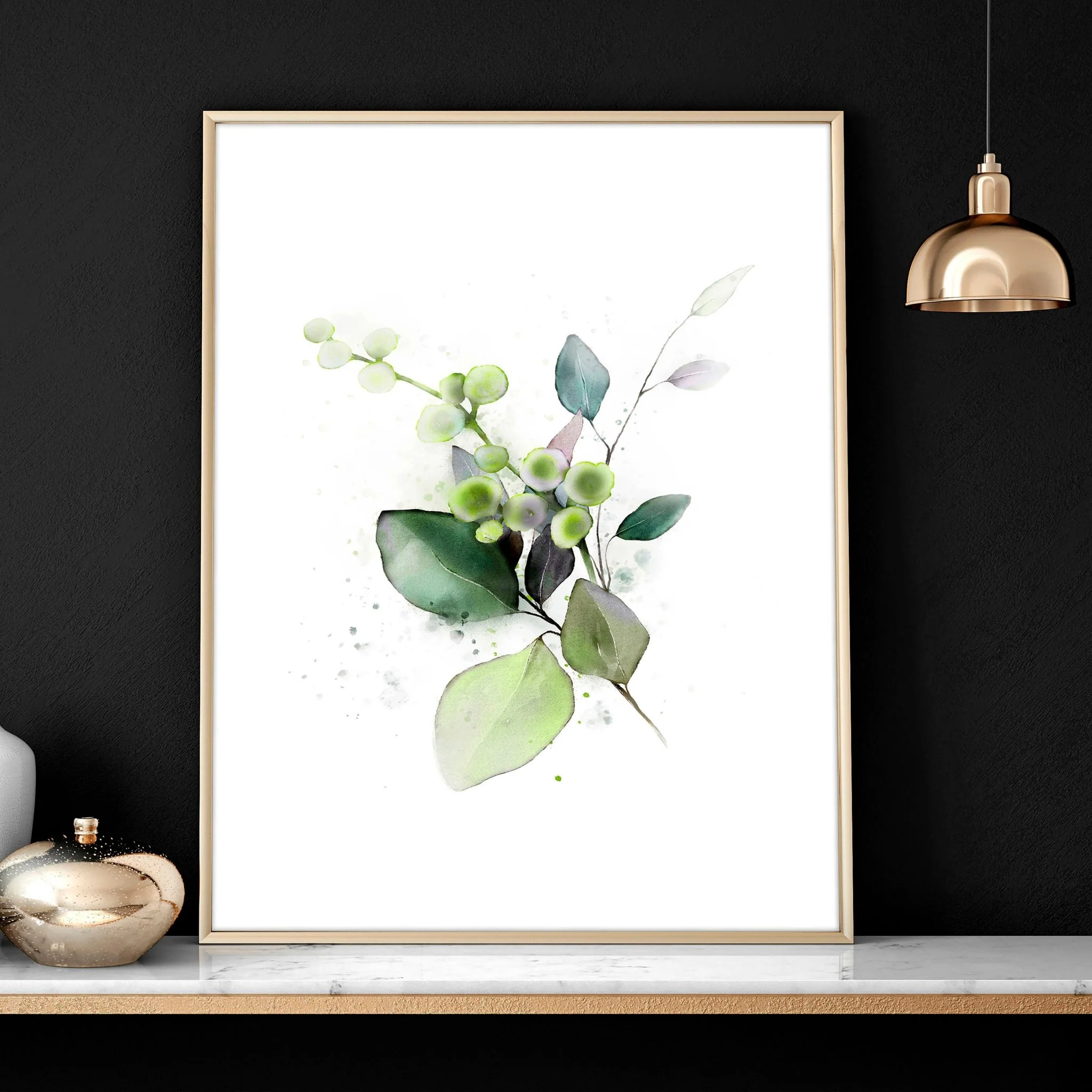 Botanical print framed | set of 3 wall art for home office decor - Image 5