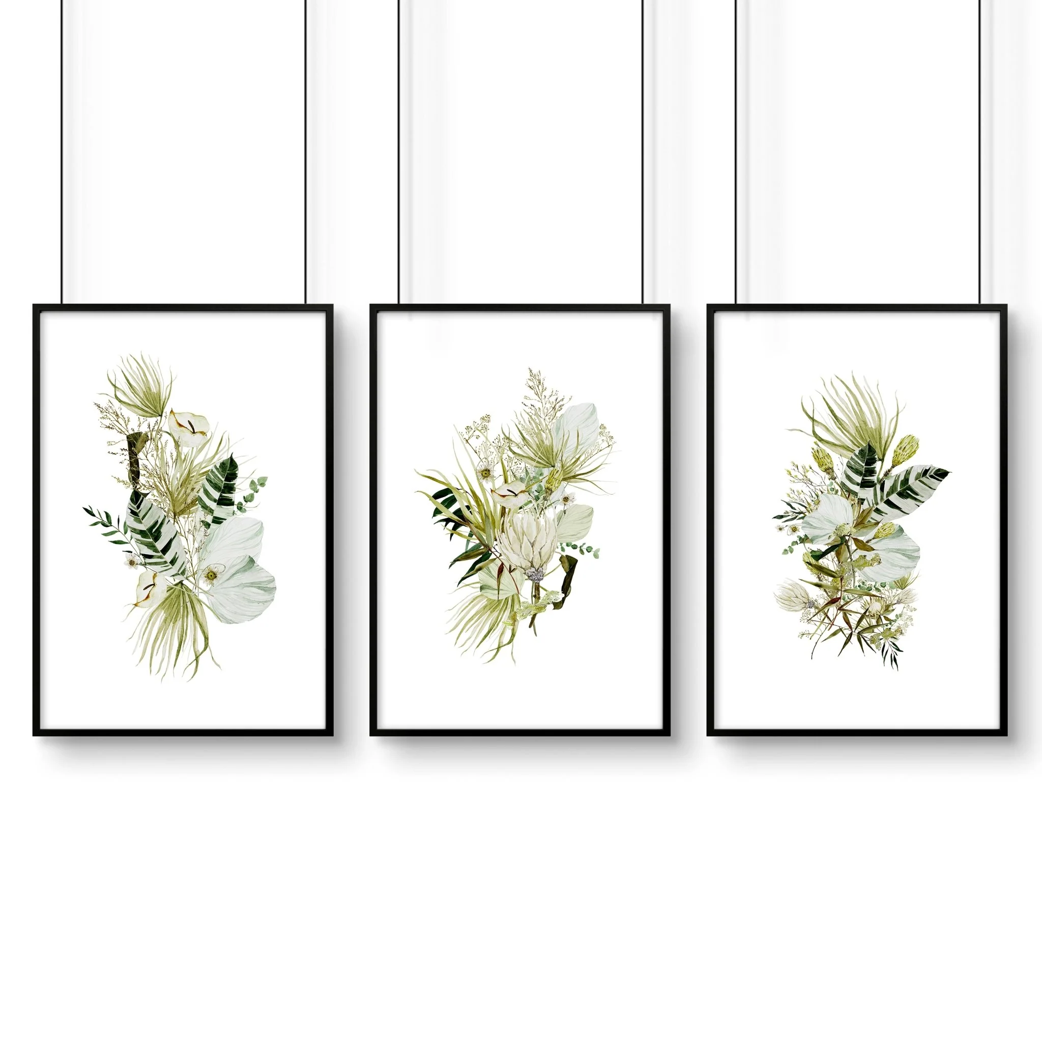 Botanical print wall art | set of 3 unique wall art for living room - Image 10