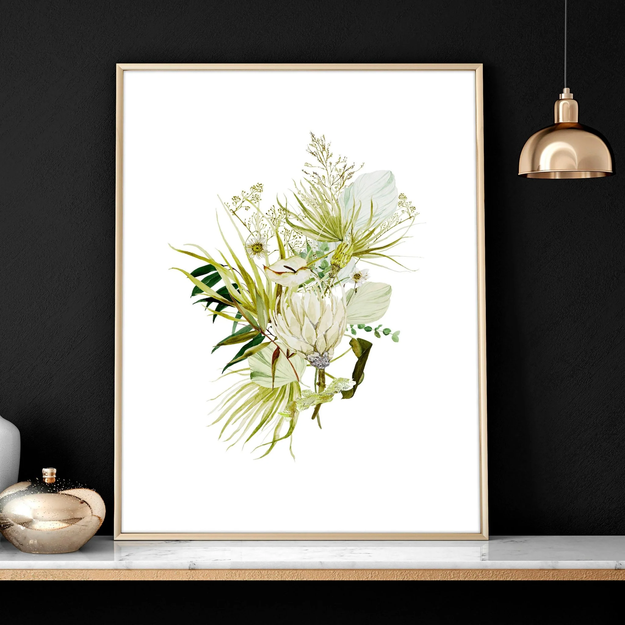 Botanical print wall art | set of 3 unique wall art for living room - Image 4