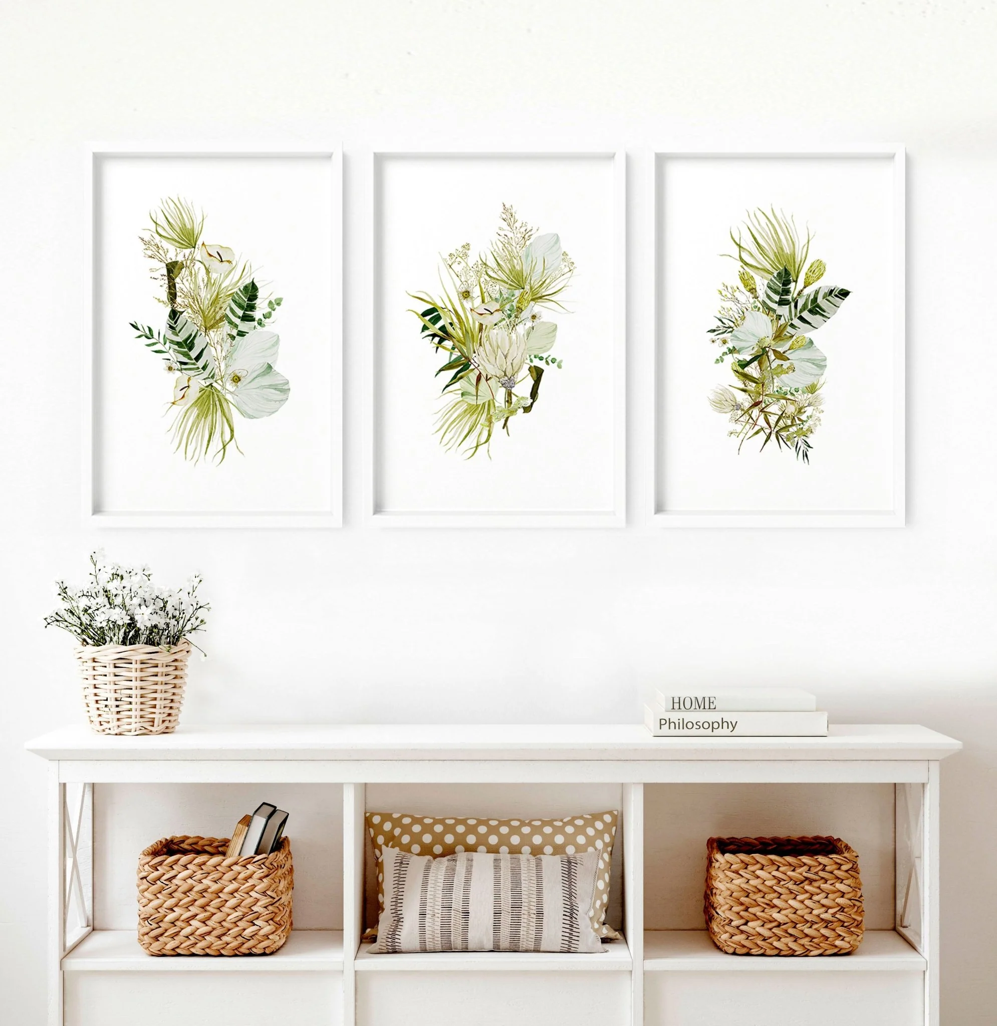 Botanical print wall art | set of 3 unique wall art for living room - Image 7