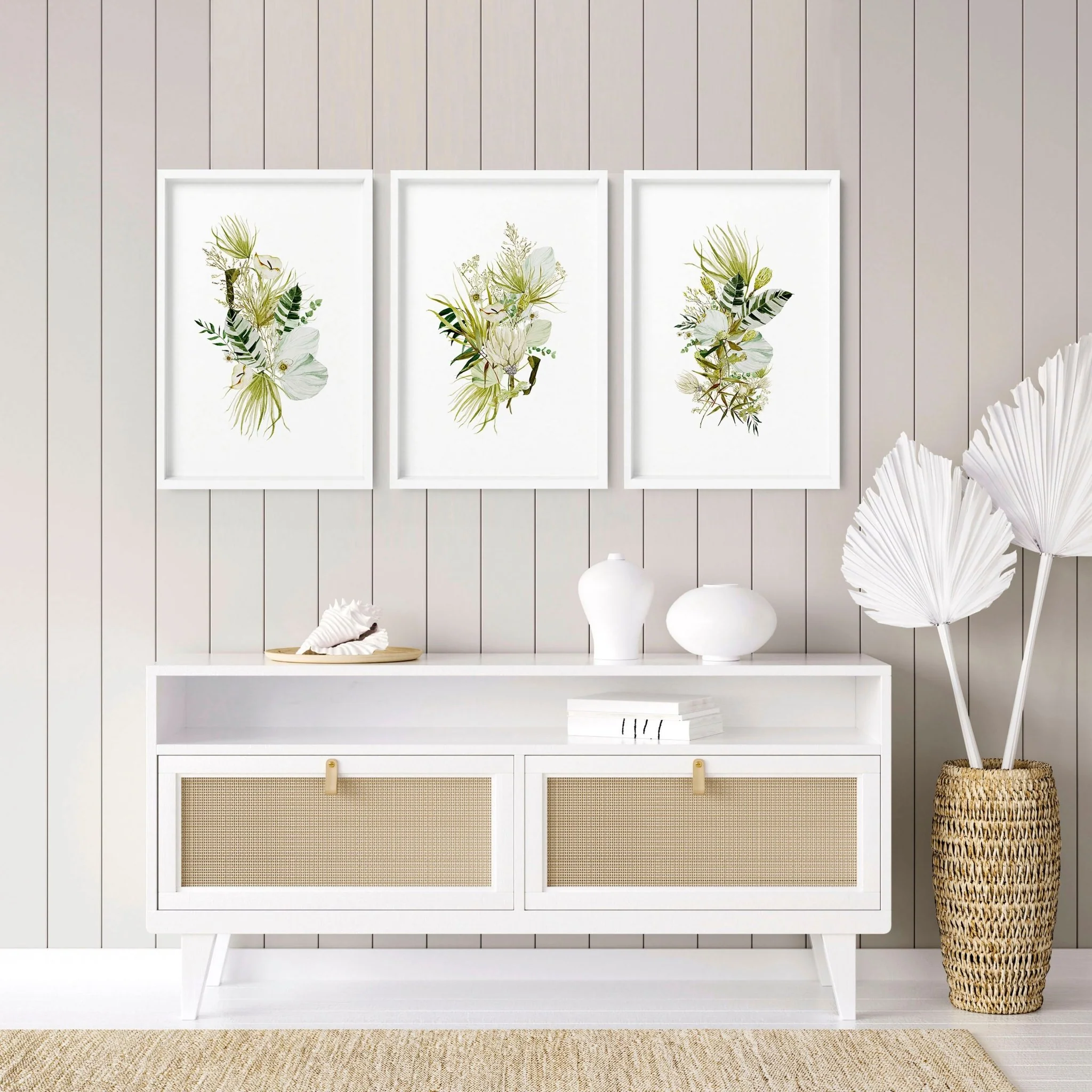 Botanical print wall art | set of 3 unique wall art for living room - Image 9