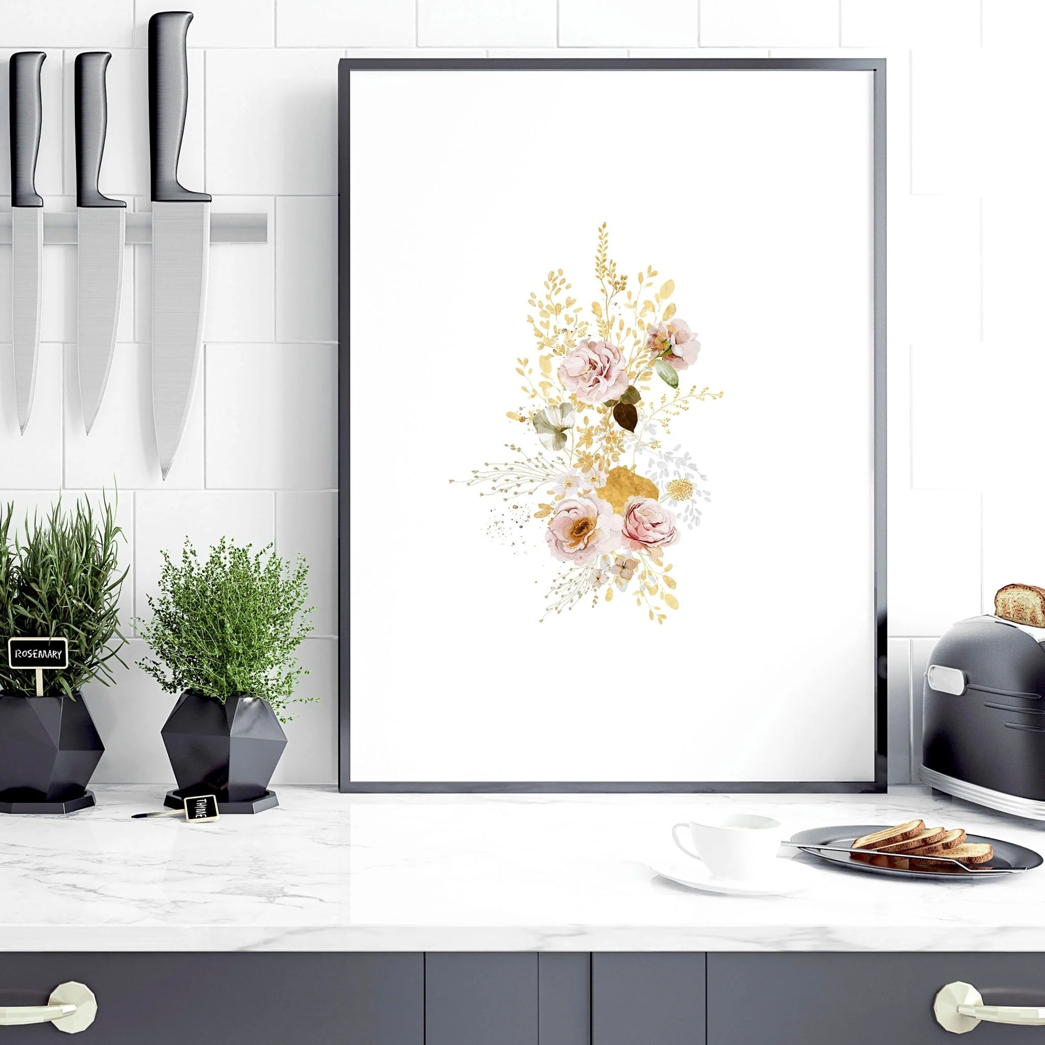 Prints for kitchen wall | set of 3 framed wall art - Image 4