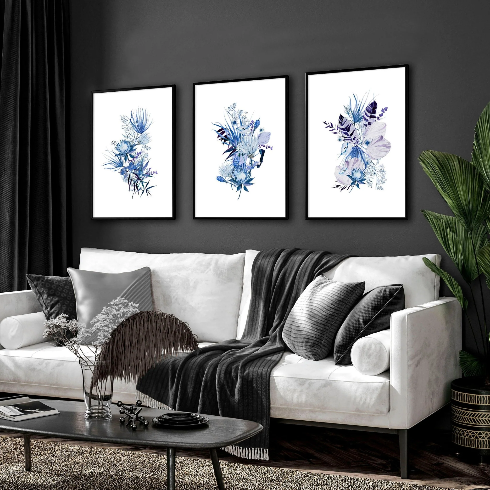 Botanical prints framed | set of 3 wall art prints - Image 3