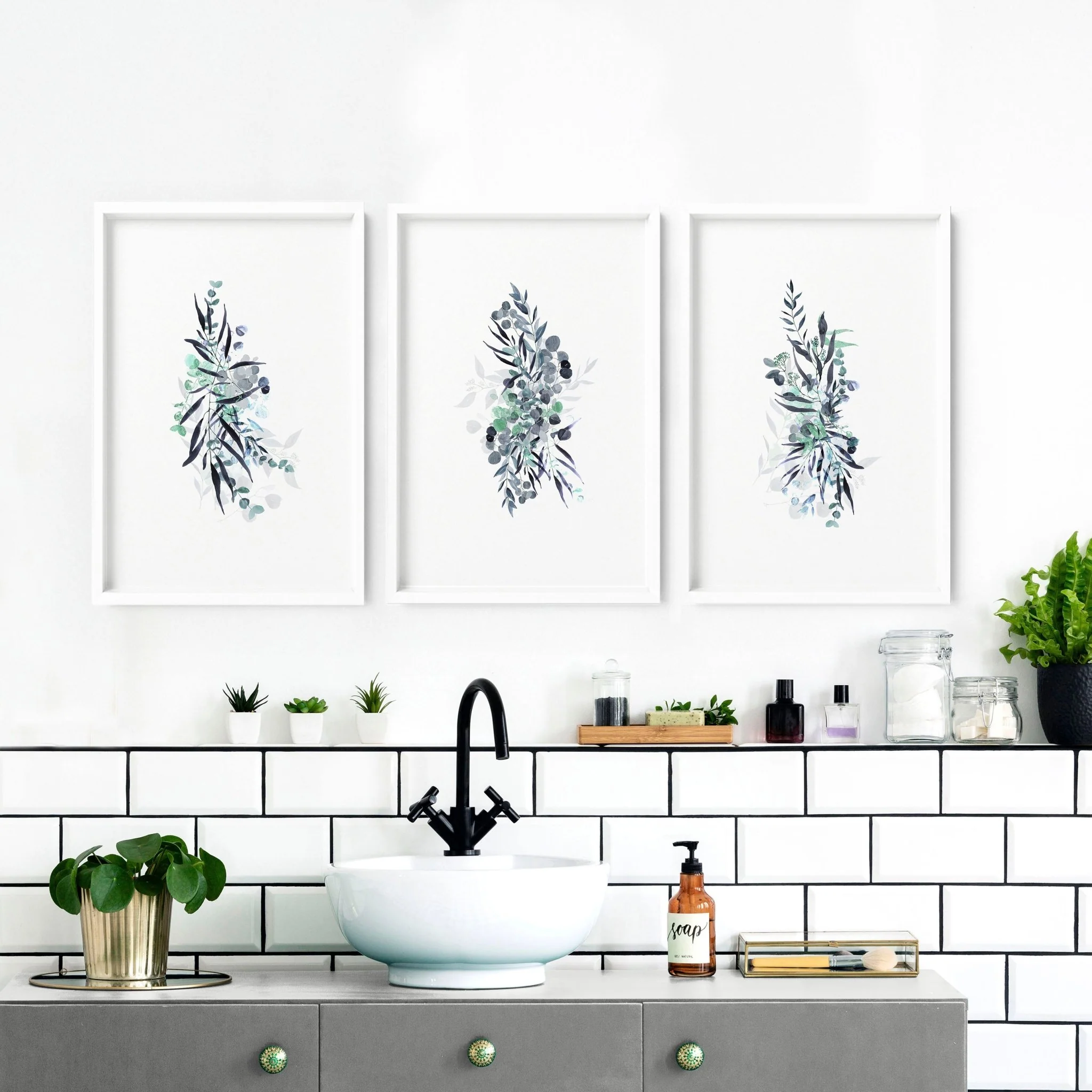 Botanical wall art framed | set of 3 prints - Image 3