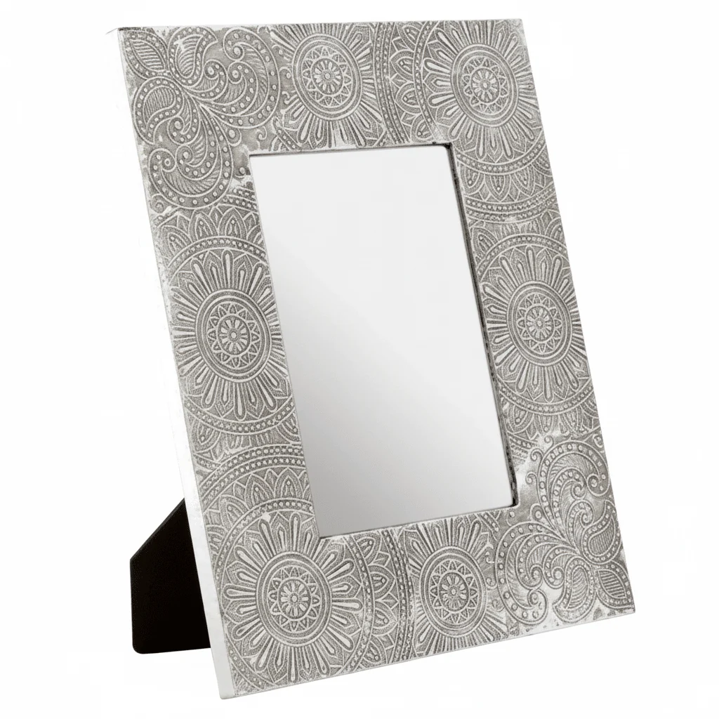 Bowerbird 5X7 Silver Etched Photo Frame