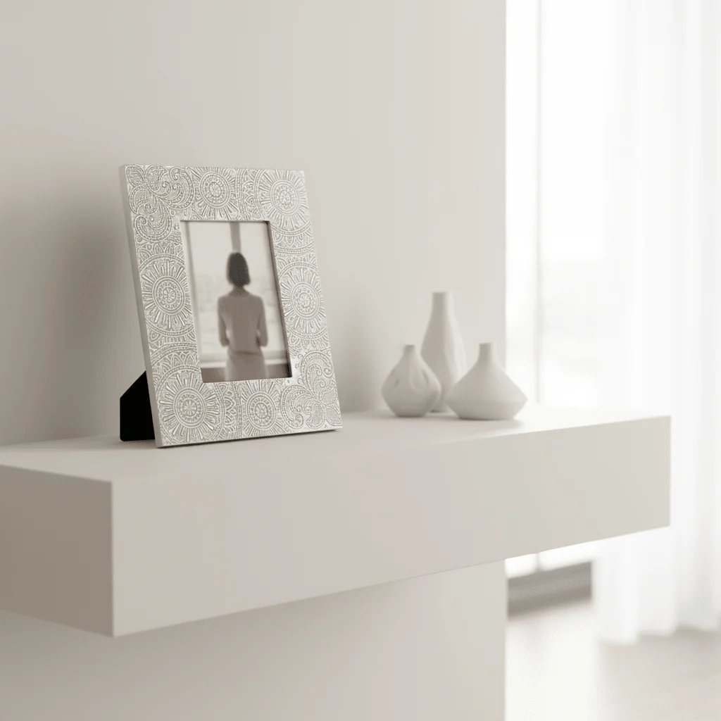 Bowerbird 5X7 Silver Etched Photo Frame - Image 2