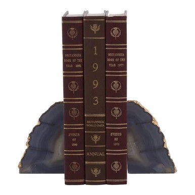 Bowerbird Agata Grey And Gold Bookends - Image 9