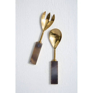 Bowerbird Agata Grey And Gold Serving Set - Image 6