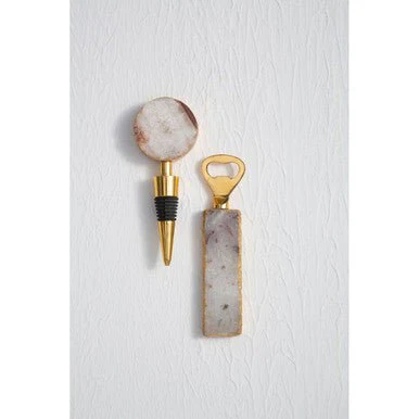 Bowerbird Agata Grey Bottle Opener And Stopper Set - Image 4