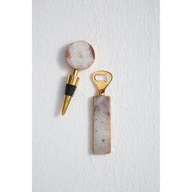 Bowerbird Agata Grey Bottle Opener And Stopper Set - Image 5