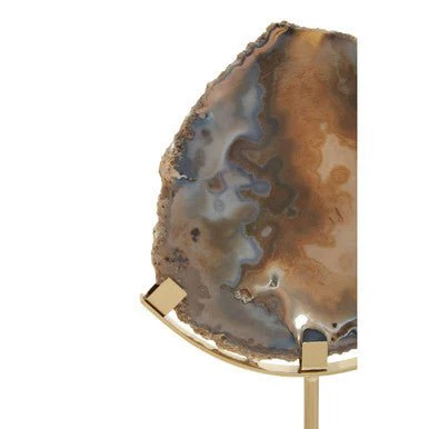Bowerbird Black And Gold Agate Sculpture - Image 11