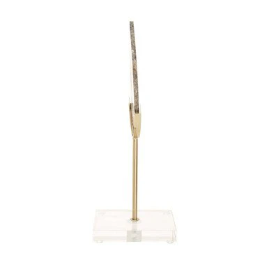 Bowerbird Black And Gold Agate Sculpture - Image 6