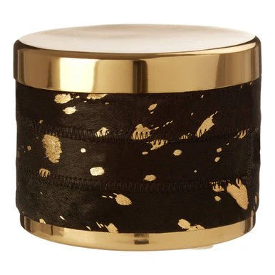 Bowerbird Large Gold And Black Trinket Box - Image 7