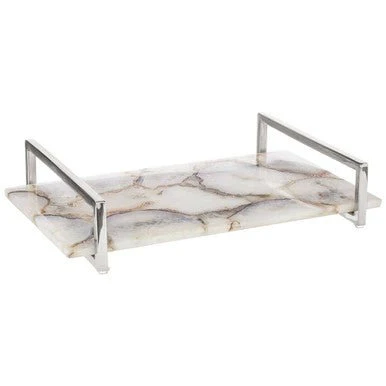 Bowerbird White Agate Large Tray - Image 10