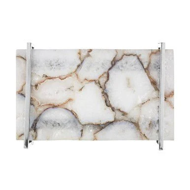Bowerbird White Agate Large Tray - Image 5
