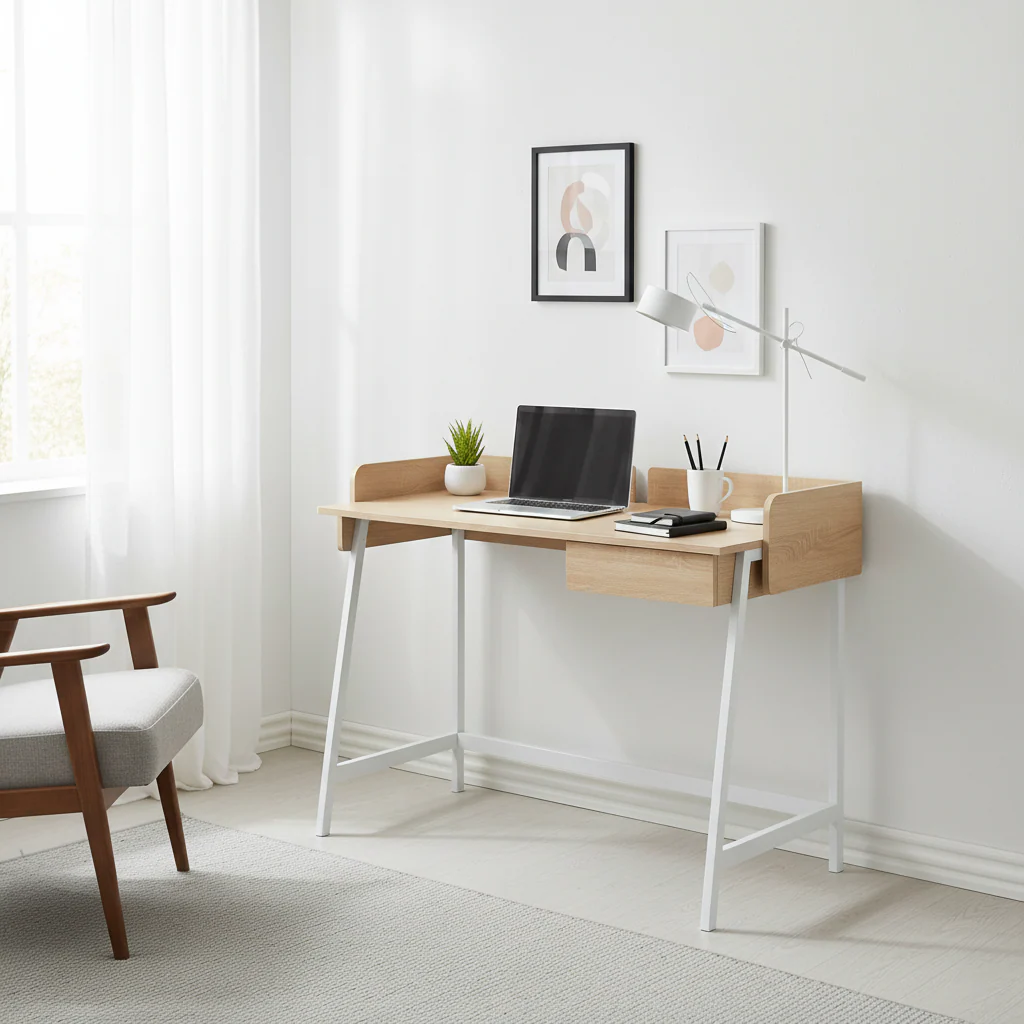 Bradbury Natural Oak One Drawer Desk - Image 3