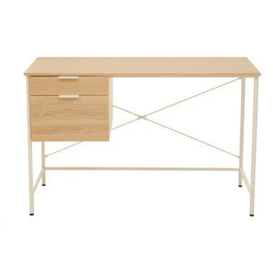 Bradbury Natural Oak Veneer Desk With Drawers - Image 9