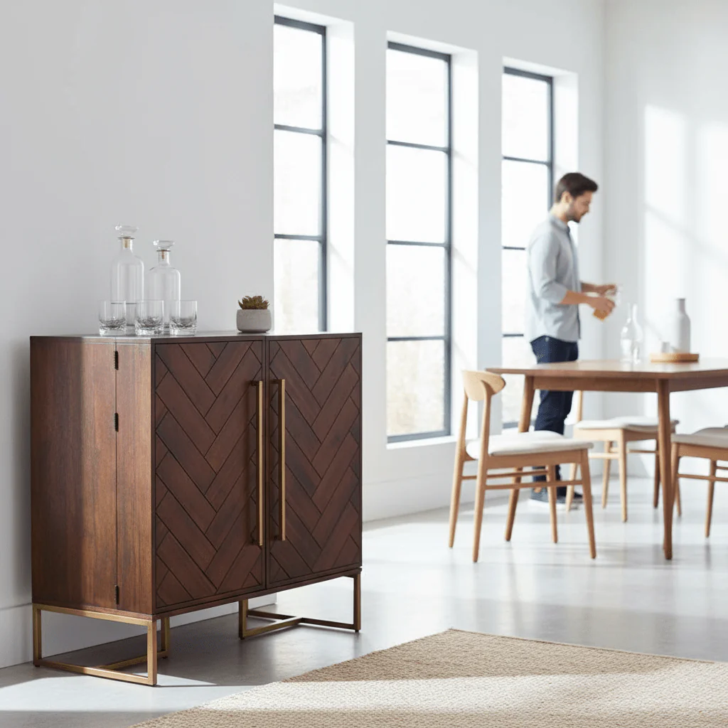 Brando Brown Drinks Cabinet - Image 2
