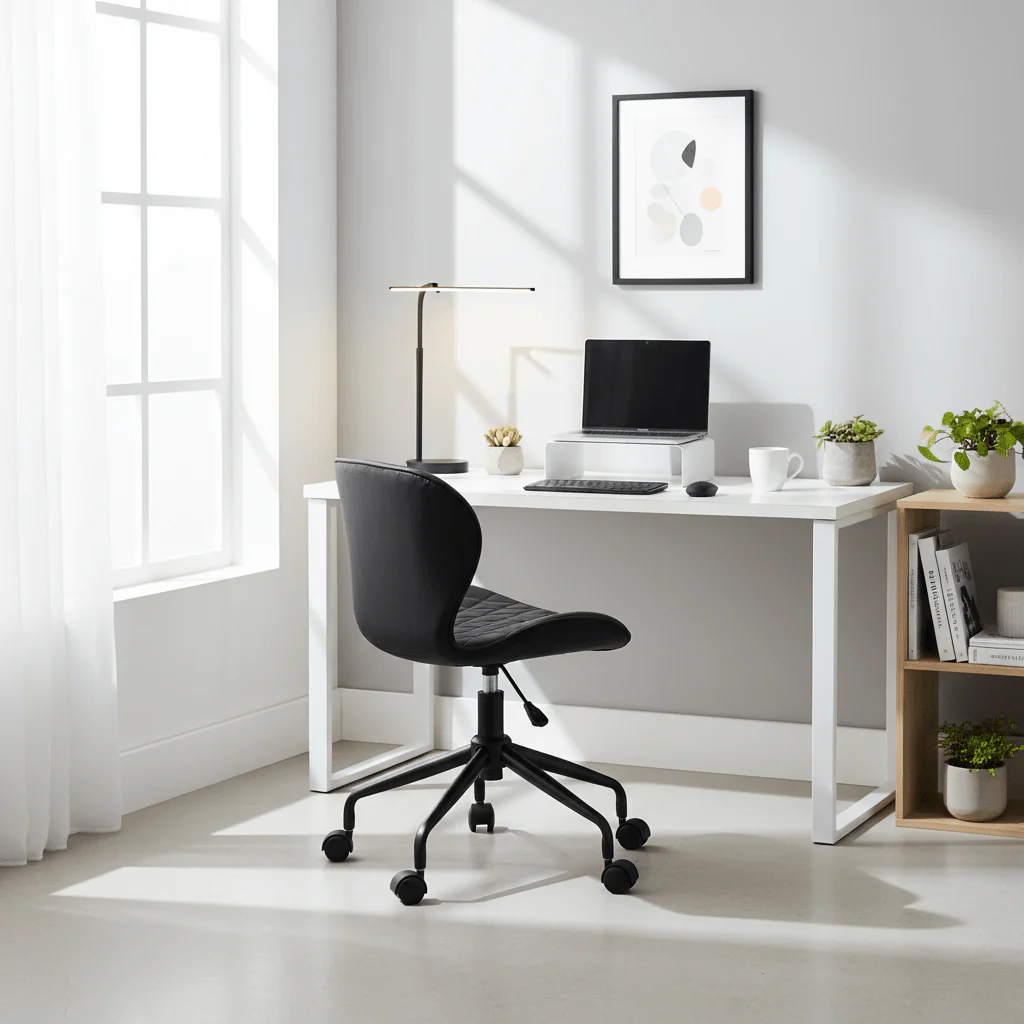 Brent Black Armless Home Office Chair - Image 4