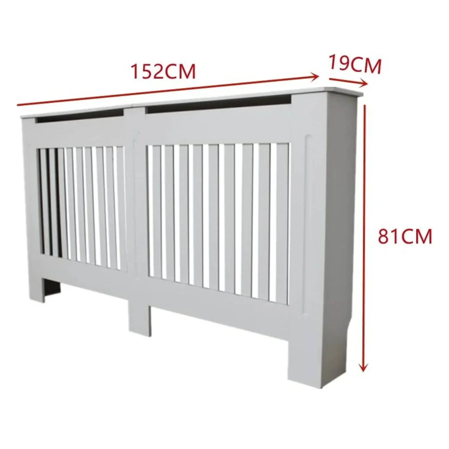 BRIEFNESS Radiator cover Wooden wall-mounted White painted MDF cupboard heater cover Modern heating cover Barbecue cabinet shelf - Image 19