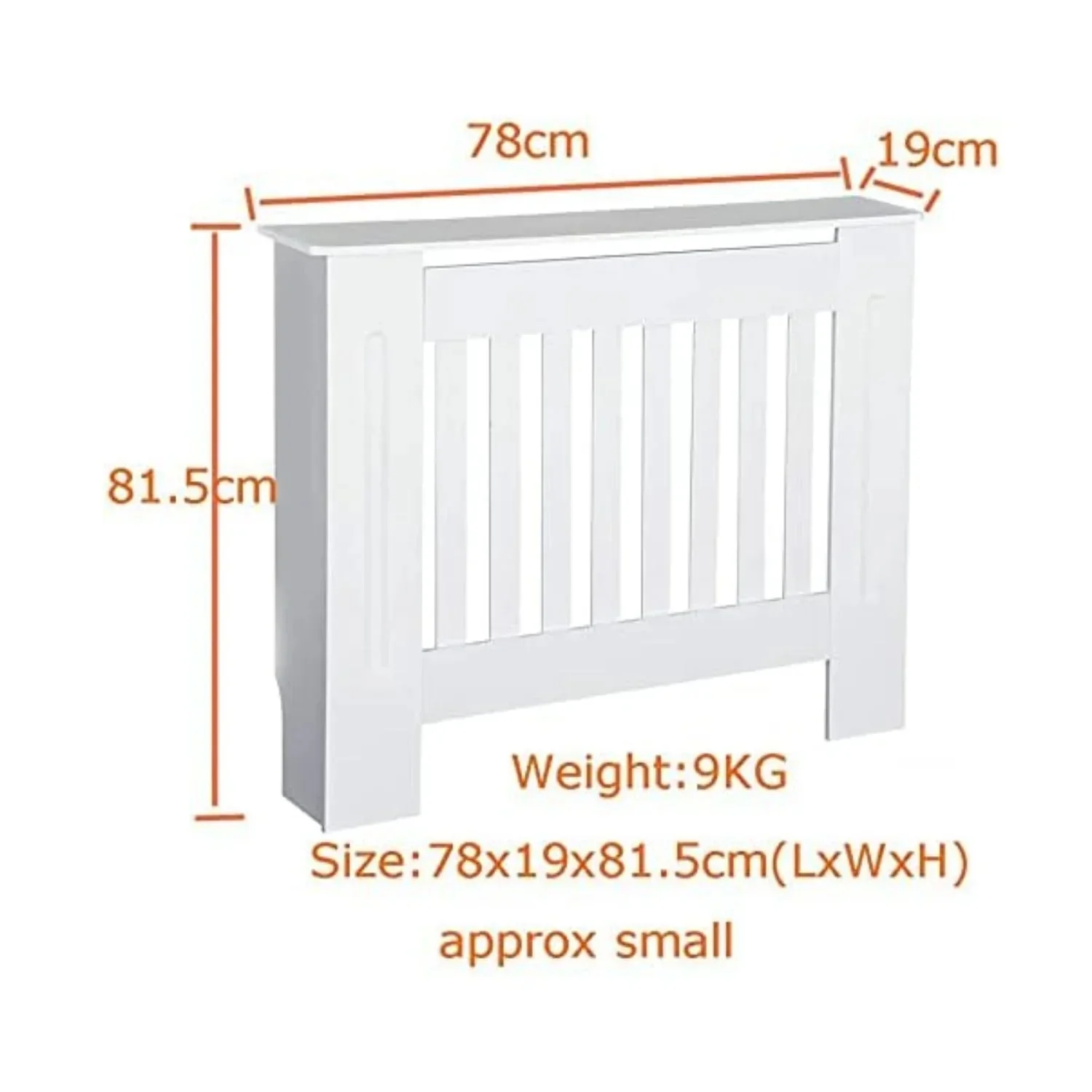 BRIEFNESS Radiator cover Wooden wall-mounted White painted MDF cupboard heater cover Modern heating cover Barbecue cabinet shelf - Image 20