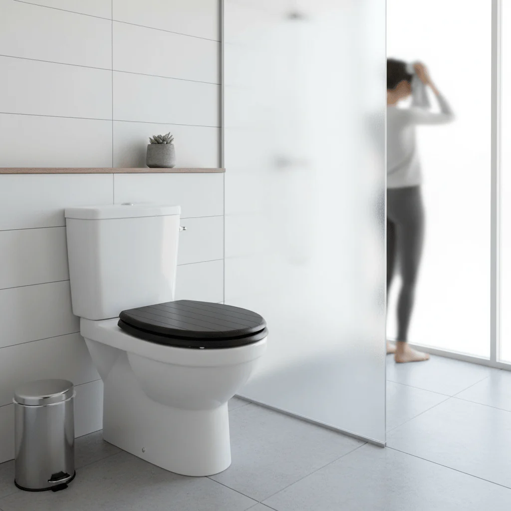 Brooks Black Panel Effect Toilet Seat - Image 2