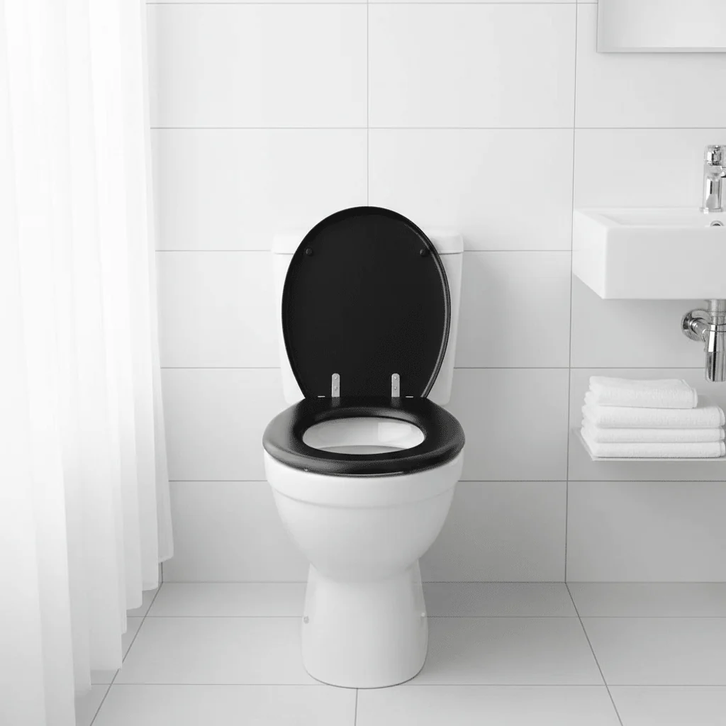 Brooks Black Panel Effect Toilet Seat - Image 4