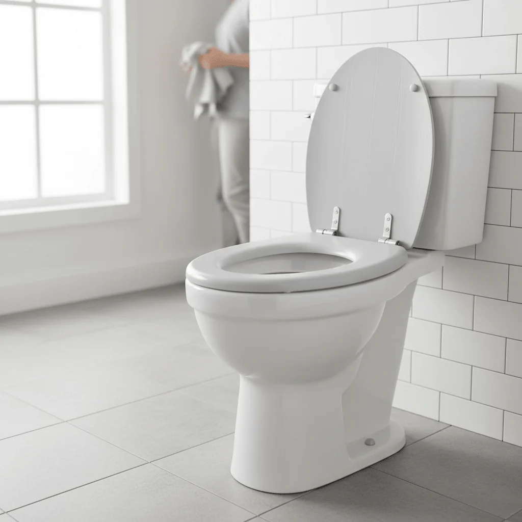 Brooks Grey Panel Effect Toilet Seat - Image 2