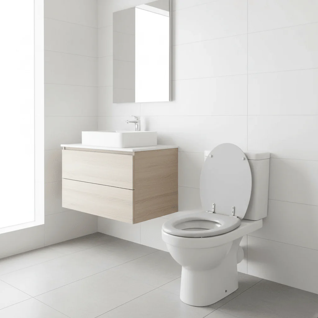 Brooks Grey Panel Effect Toilet Seat - Image 4