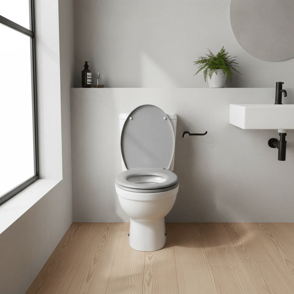 Brooks Matte Grey Toilet Seat - Image 3
