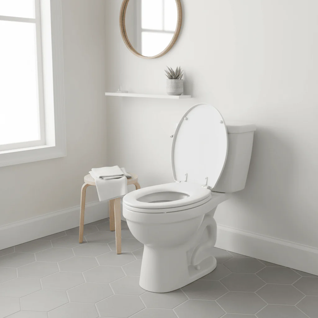 Brooks Matte White Toilet Seat - Image 3