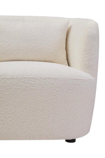 Bruge Textured Cream Curved Chair - Image 8