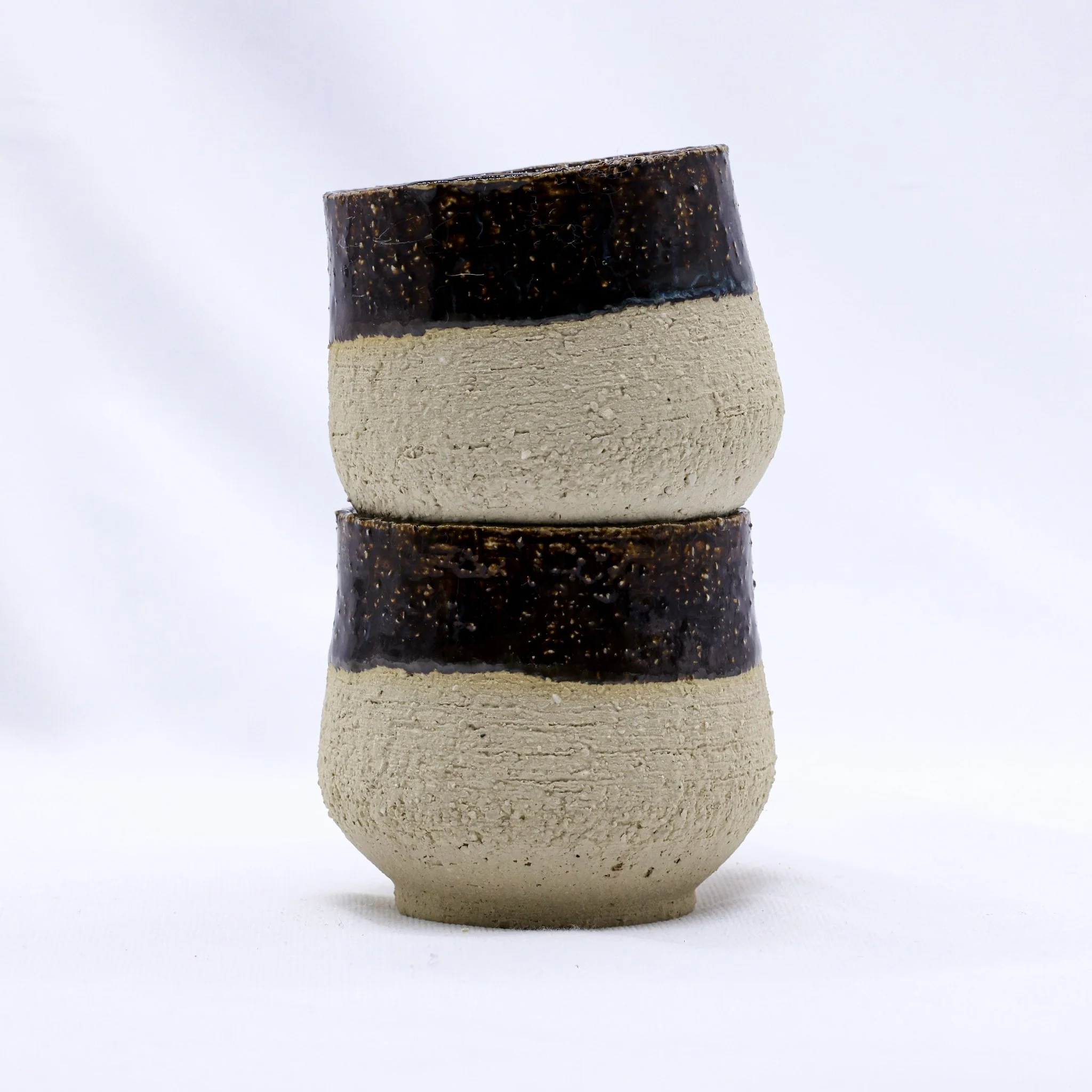Bruno Tazza Handmade Ceramic Milled Stoneware Cappucino Mug - Image 4