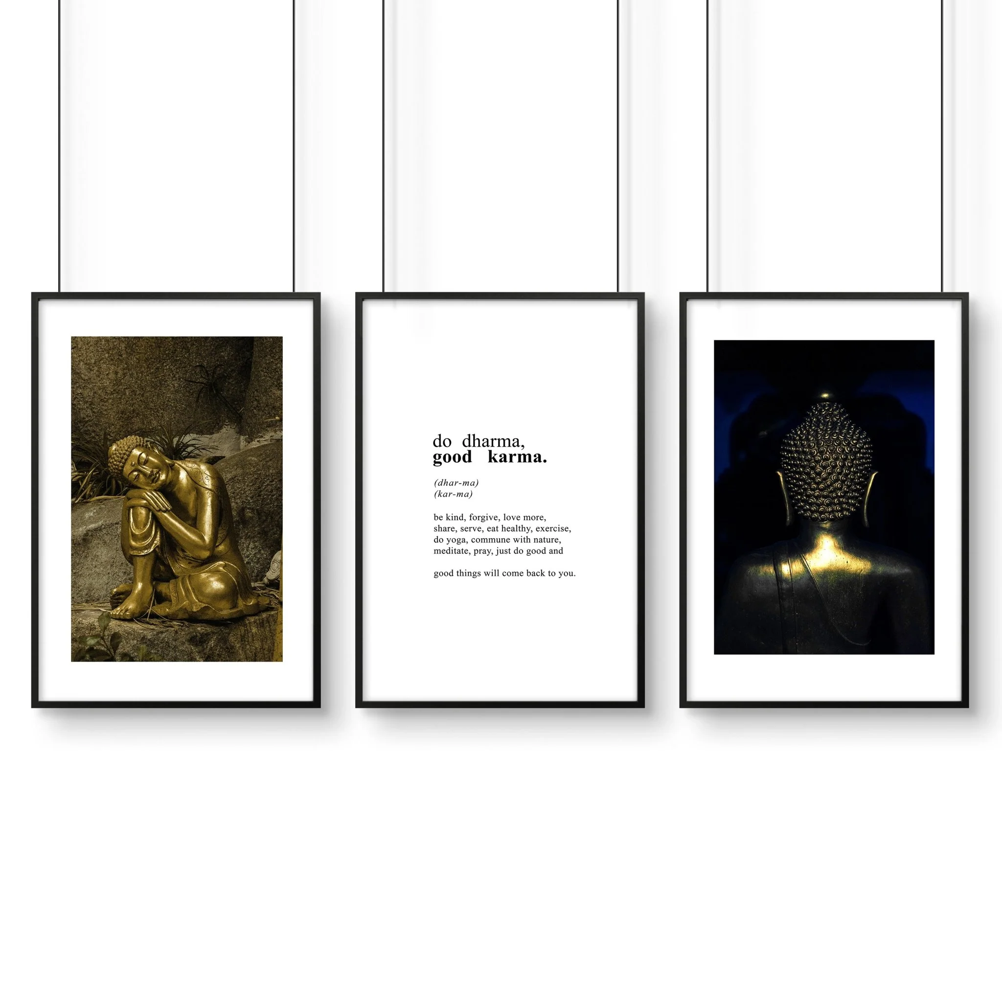 Inspiration quote art | set of 3 Buddha wall art prints - Image 8