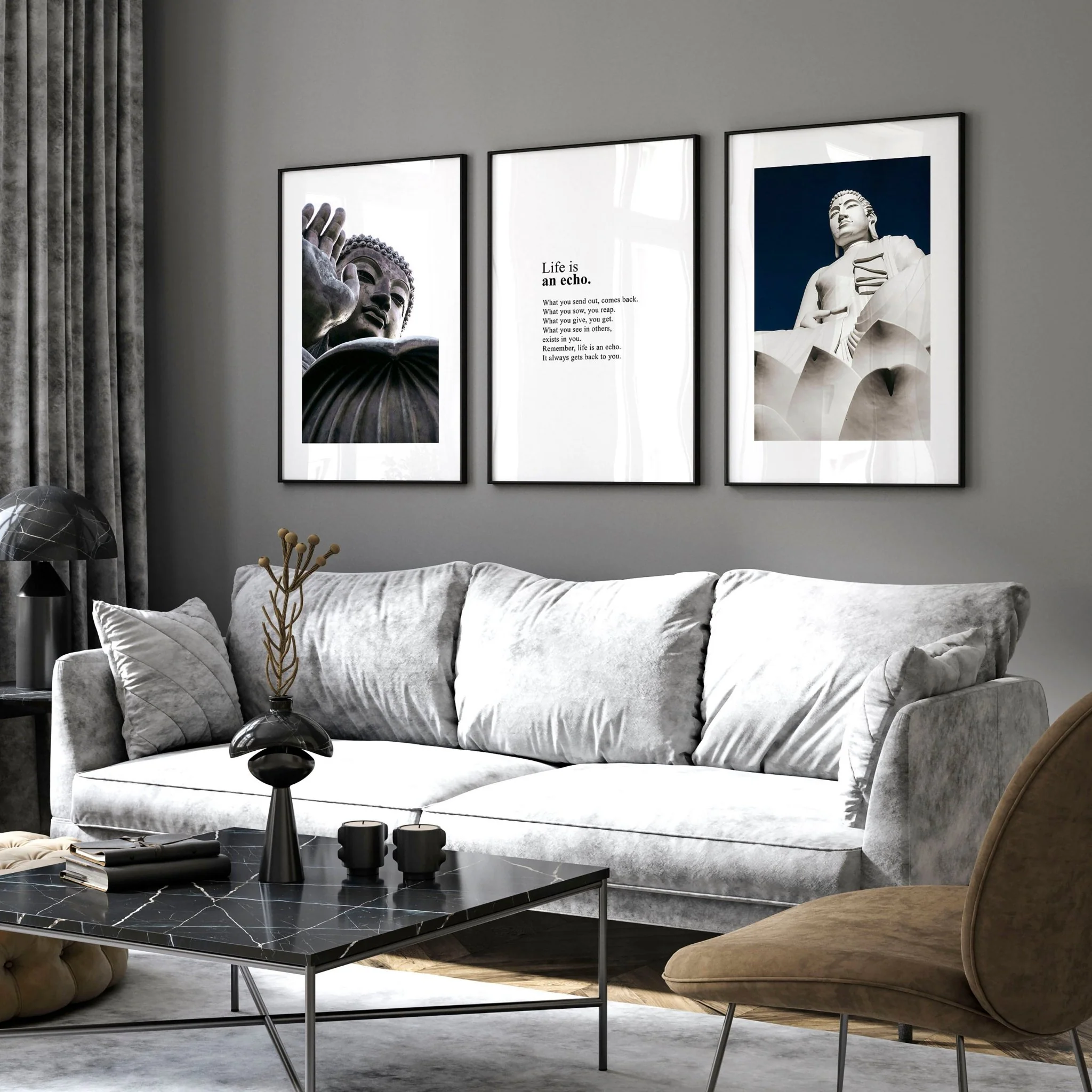 Buddhist wall art  | set of 3 wall art prints - Image 7