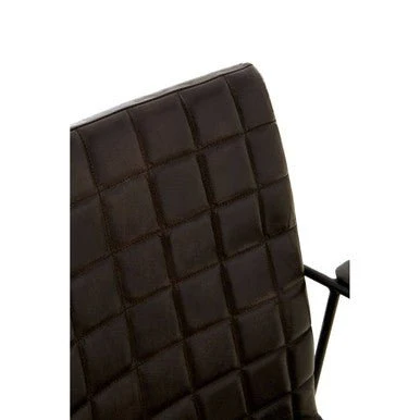 Buffalo Black Leather Weave Chair - Image 8