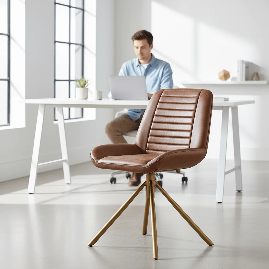 Buffalo Brown Leather Chair - Image 2