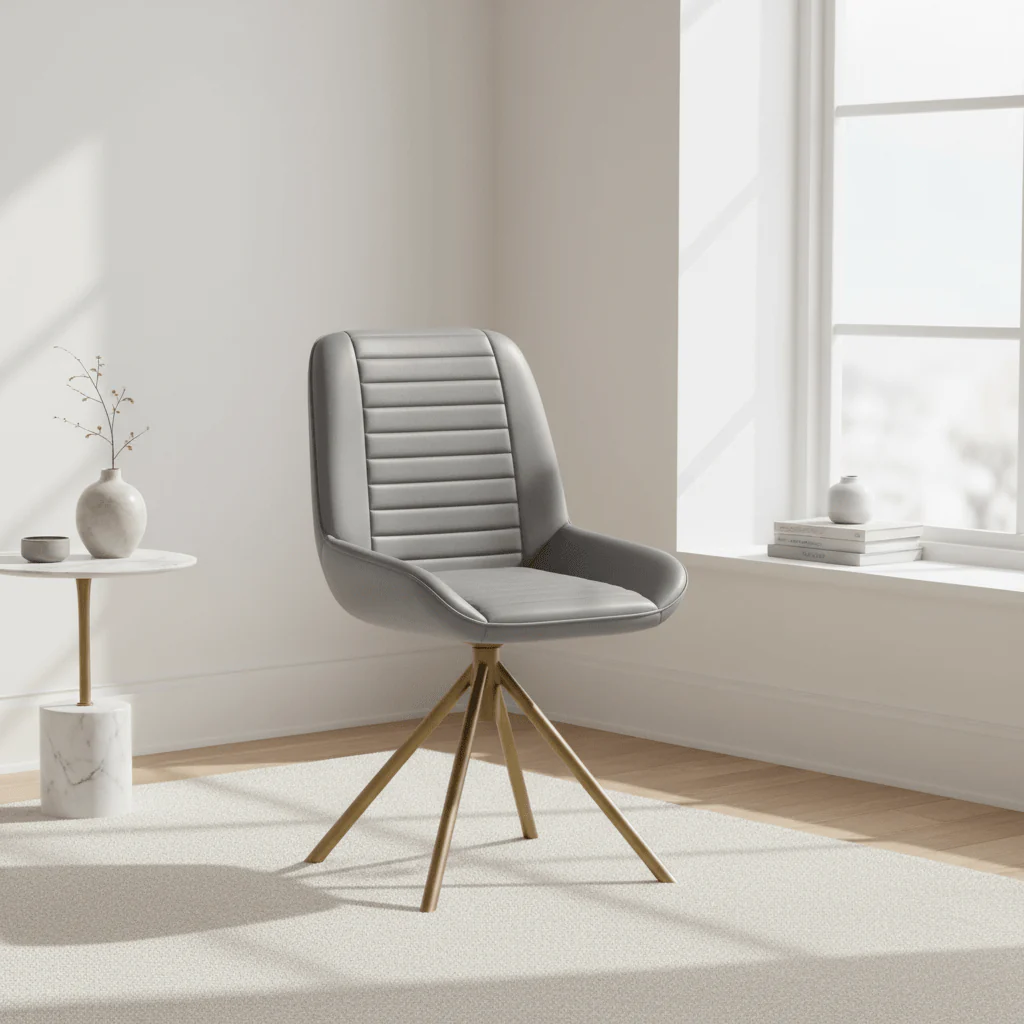 Buffalo Grey Leather Chair - Image 4